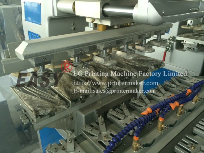 Six Color Ink Cup Pad Printing Machine with Conveyor