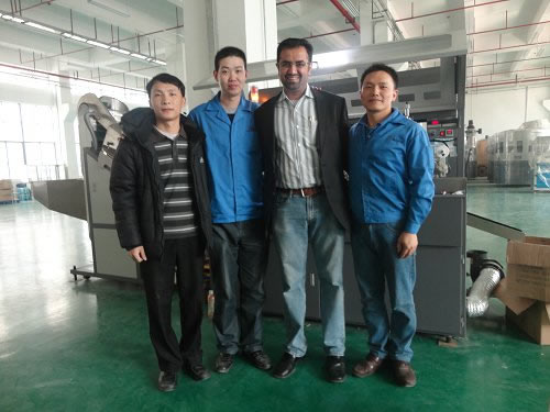India Customers Visiting and Training On The Automatic Printing Machine