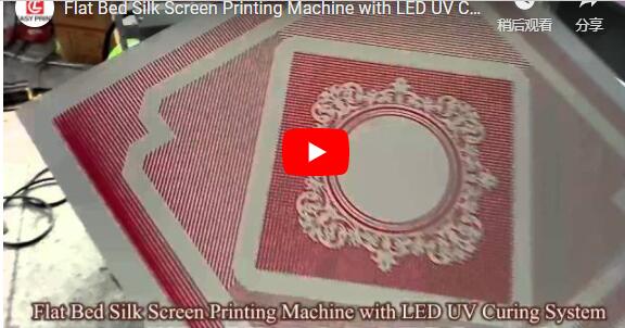 Flat Bed Silk Screen Printing Machine with LED UV Curing System