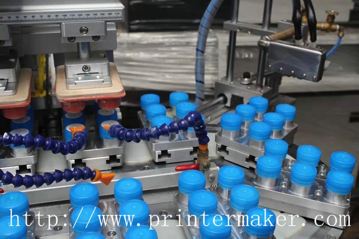 4 Colors Automatic Pad Printing Machine For Caps With PLC Auto Servo Control