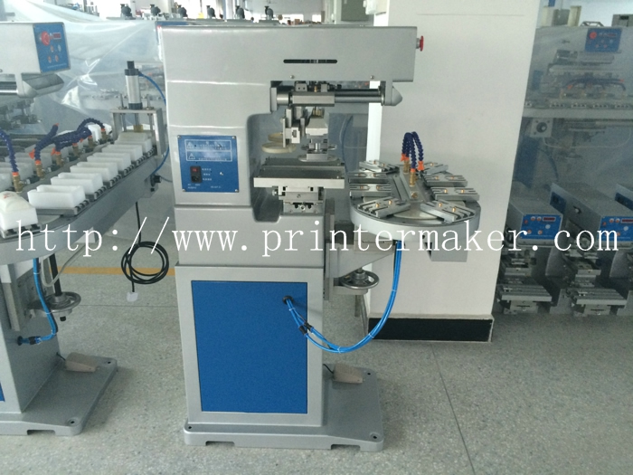 Two Color Ink Cup Pad Printing Machine with Conveyor