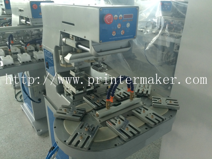 Two Color Ink Cup Pad Printing Machine with Conveyor