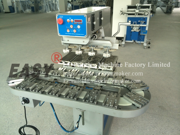 4 Color Pad Printer with Conveyor 4 Color Pad Printer with Conveyor