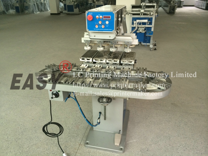 4 Color Pad Printer with Conveyor 4 Color Pad Printer with Conveyor