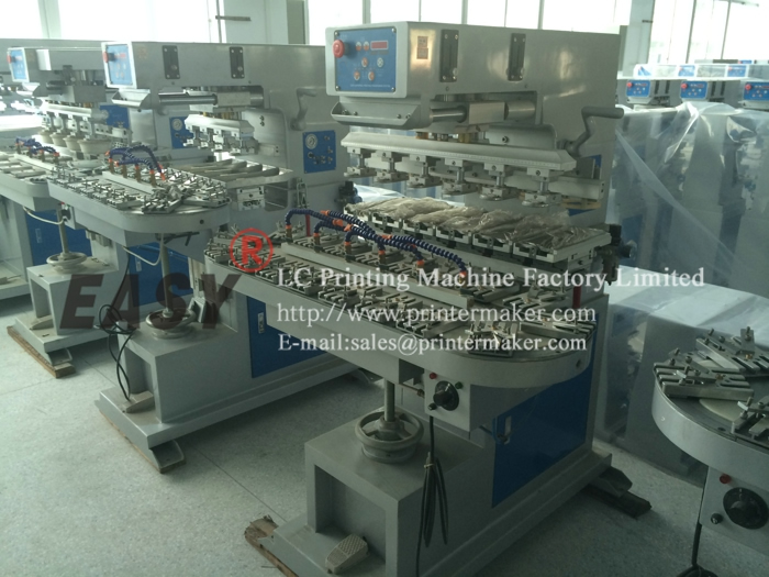 Six Color Ink Cup Pad Printing Machine with Conveyor Six Color Ink Cup Pad Printing Machine with Conveyor