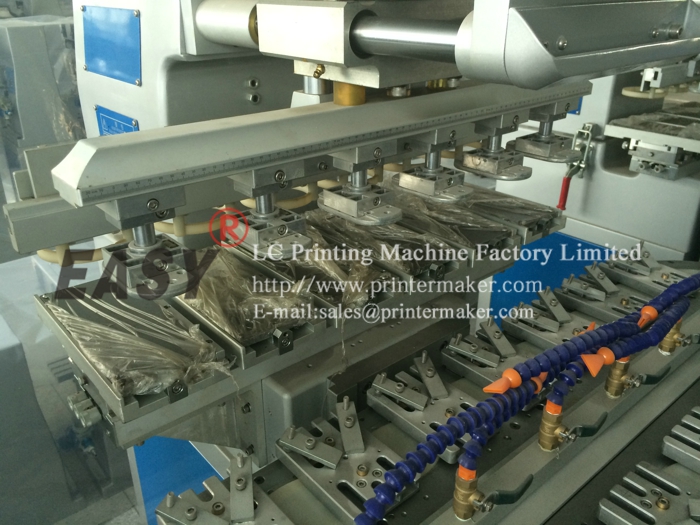 Six Color Ink Cup Pad Printing Machine with Conveyor Six Color Ink Cup Pad Printing Machine with Conveyor