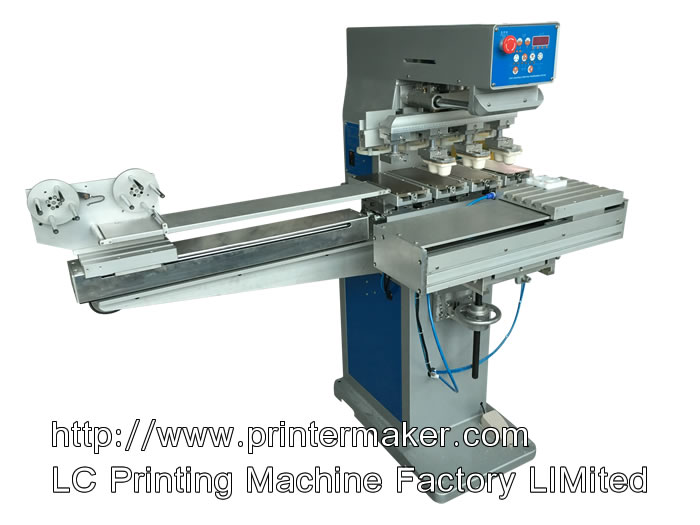 4 Color Ink Cup Pad Printing Machine with Auto Clean System 4 Color Ink Cup Pad Printing Machine with Auto Clean System