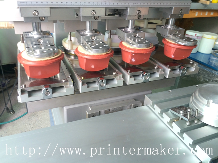 Large Size 4 Color Ink Cup Pad Printing Machine