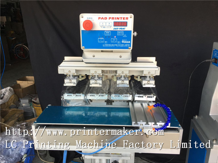 4 Color Pad Printing Machine with 4 Position Pneumatic Shuttle