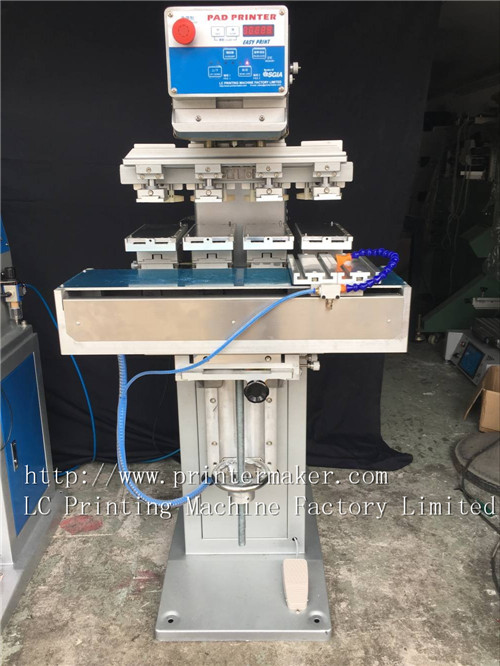 4 Color Pad Printing Machine with 4 Position Pneumatic Shuttle