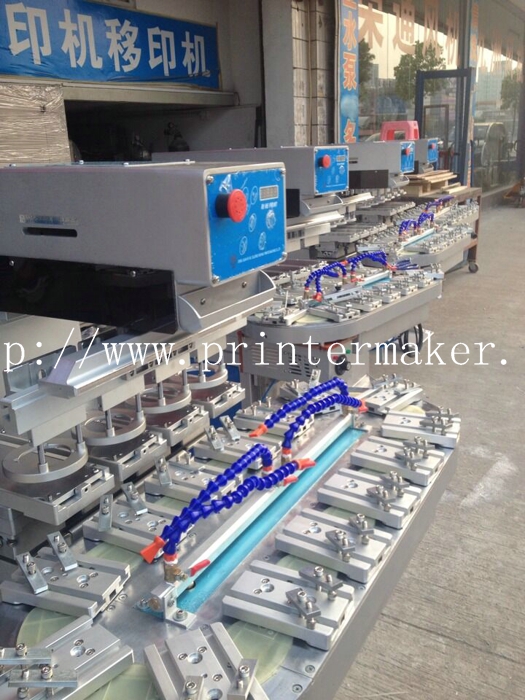 4 Colors Ink Cup Pad Printing Machine with Conveyor