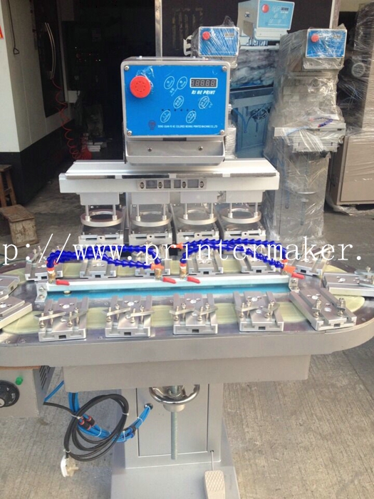 4 Colors Ink Cup Pad Printing Machine with Conveyor