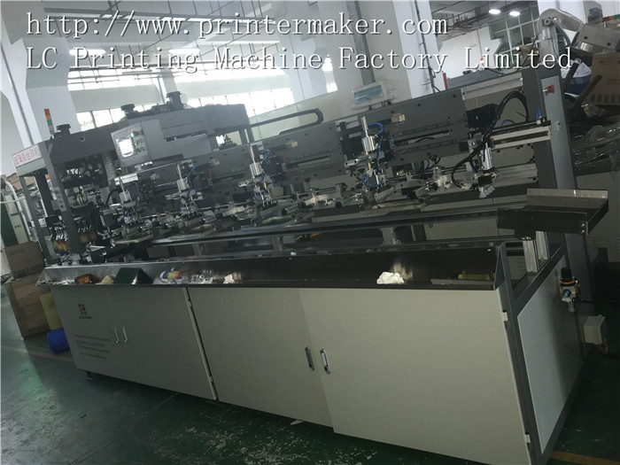 Glass Bottles Automatic Screen Printing Machine with LED UV Curing System