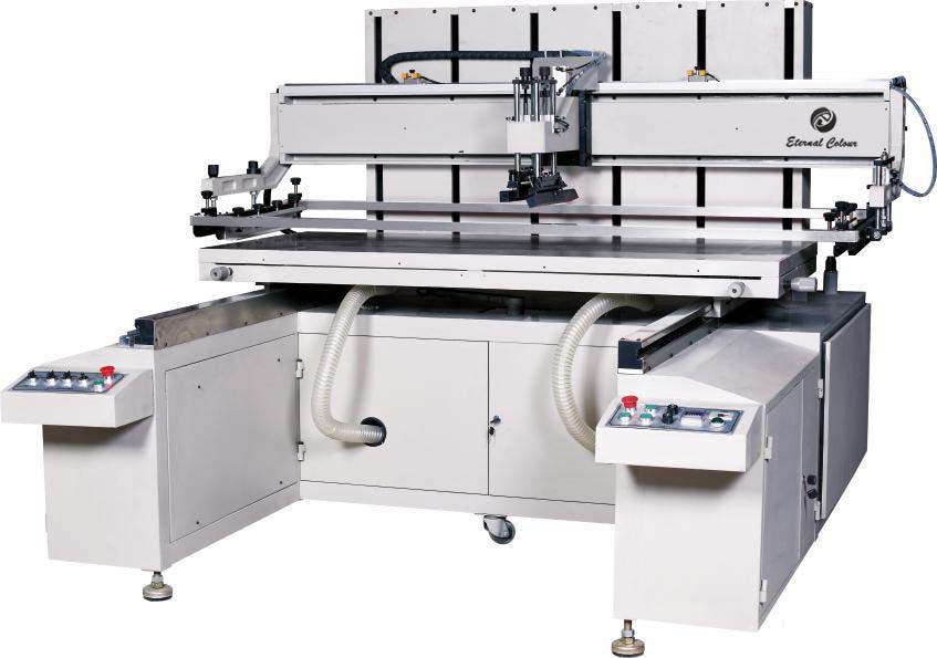 Large Size Flatbed Screen Printing Machine with Sliding Working Table