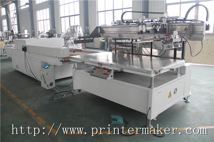 Flat Bed Screen Printing Machine with Auto Unload System and IR Tunnel