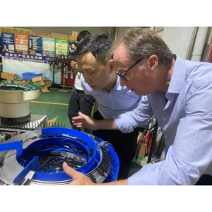 France Customer visited our factory for the assembling machine