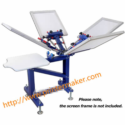 4 Color 1 Station Press Printer with Metal Stand