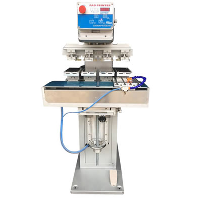 4 Color Pad Printing Machine with 4 Position Pneumatic Shuttle