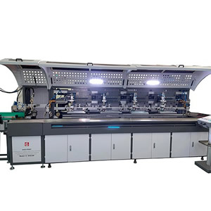 4 Colors Glass Bottles Automatic Screen Printing Machine with LED UV Curing System
