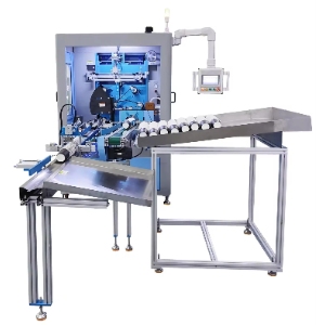 Automatic Plastic Cup Screen Printer Machine With Led UV Curing Machine