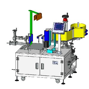 Semi-automatic Round bucket Labeling Machine