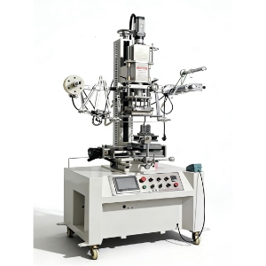 Servo Dual-Axis Round & Curved Hot Stamping Machine on Conical Shape