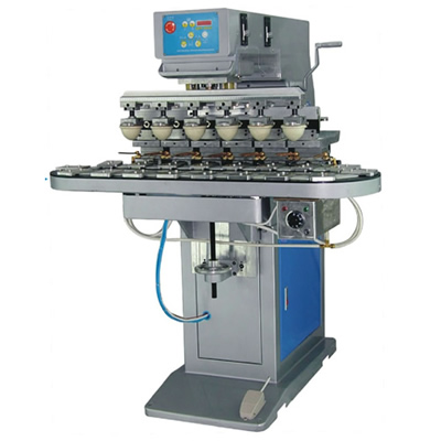 Six Color Ink Cup Pad Printing Machine with Conveyor