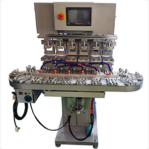 Six Colors Pad Printing Machine with Conveyor