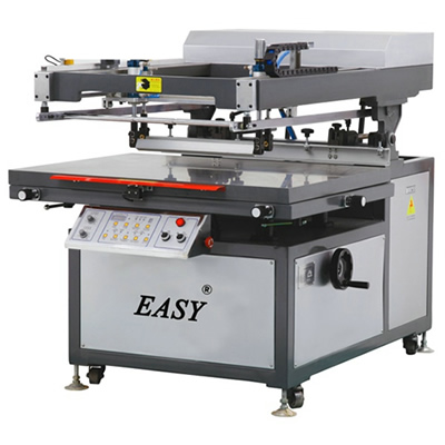 Tilted-arm Flat Bed Screen Printer with Vaccum Table